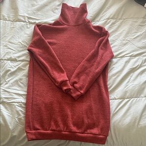 Women's Red Turtleneck Sweater dress